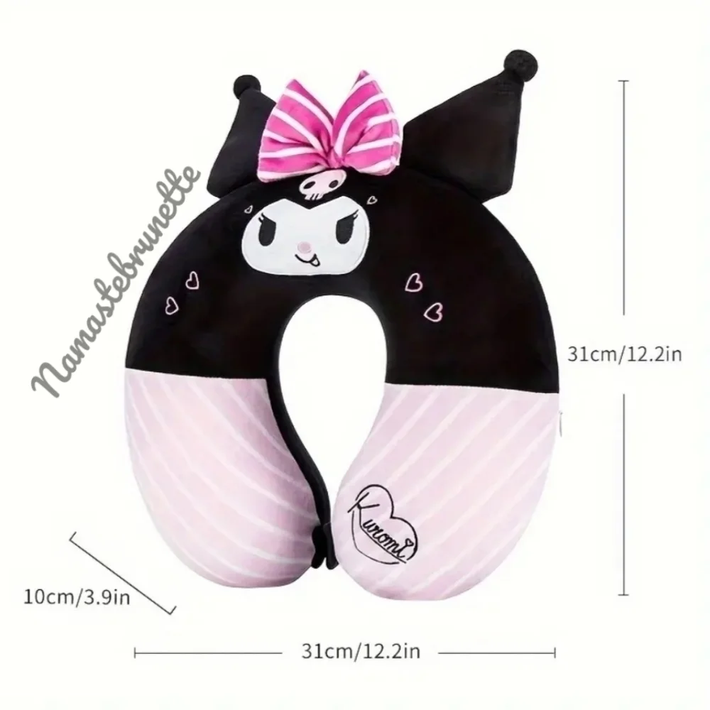 Kuromi U Shape Memory Foam Travel Neck Pillow